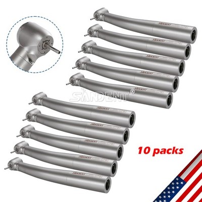 10*Handpiece Dental Fiber Optic High Speed Turbine For Sinora LED Coupling