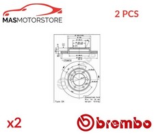 BREMSSCHEIBEN SATZ PAAR VORNE BREMBO 09567910 2PCS P FÜR TOYOTA LAND CRUISER