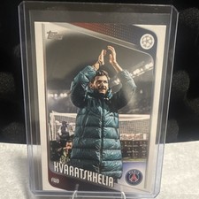 Khvicha Kvaratskhelia 2025-26 Topps PSG Image Variation SP Soccer Card