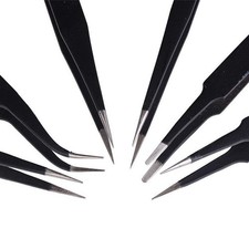 12cm Anti-Stick Steel ESD Tweezers Multifunction Pliers Repair Tool Soldering