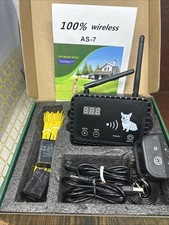 100 Wireless AS-7 Rechargeable Dog Collar Wireless Fence IPX7 For Over 10lbs