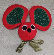 Vintage Handmade Christmas Mouse Door Knob Cover Decoration