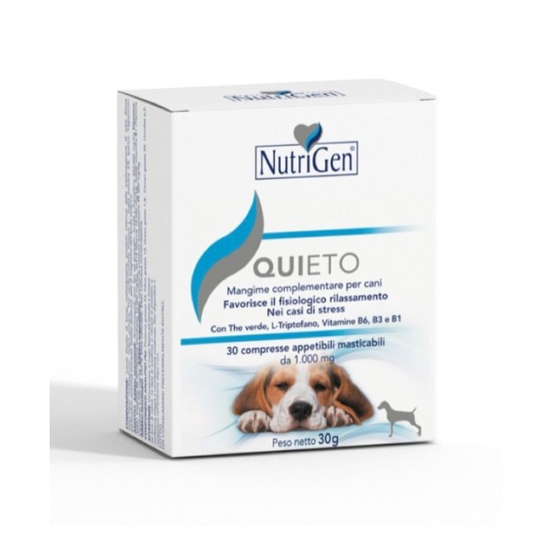 Quieto Cane Mangime Complementare Rilassante per Cani 30 Compresse - NUTRIGEN - Immagine 2