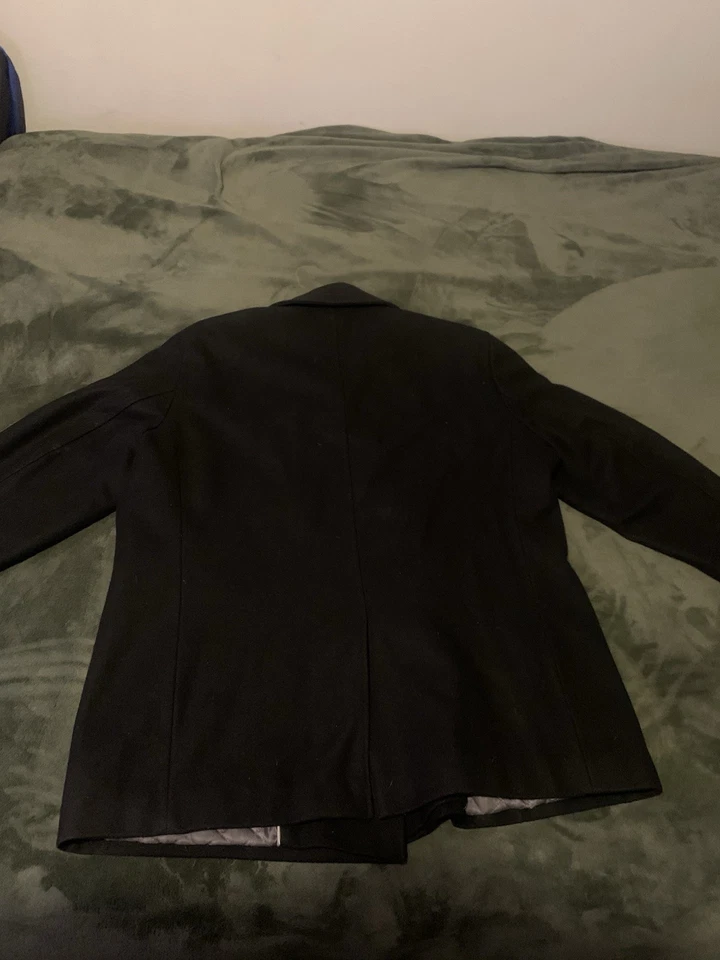 Abrigo Hombre Calvin Klein Negro Guisante - Grande Poco Uso Foto 3 de 4