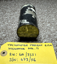 ELLIOTT PERCENT RPM TACHOMETER 6A/3251, MARK II TYPE 3D 160  IN GOOD CONDITION