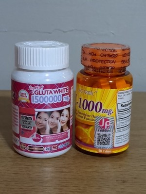 Authentic Acorbic  Vitamin C- 1000mg And Supreme Gluta White Softgels. 1 Pc Each
