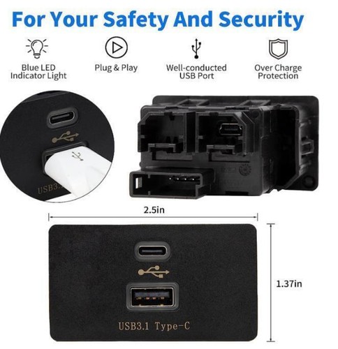 For Ford Lincoln SYNC 3 Dual USB Interface Module Upgrade Type C+USB ...