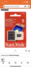 New SanDisk 16GB Micro SDHD Card w/adapter Smartphone Camera SD Card qty 2-100 