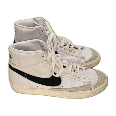 Nike Blazer Mid White Black Leather Sneakers EUC Streetwear Classic   Men's 8.5