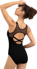 Womens Mesh Tank Ballet Dance Leotard Breathable Sports Gymnastics Wear