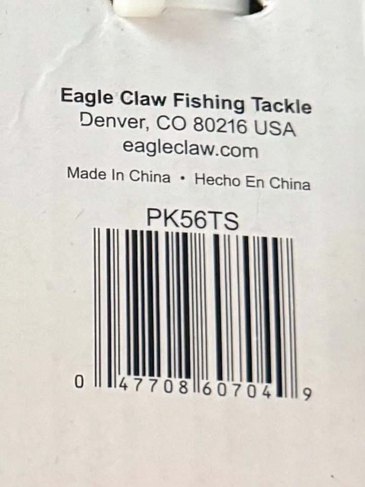 Combo de varilla/carrete giratorio telescópico EAGLE CLAW Pack-It 5'6" #PK56TS Foto 4 de 4