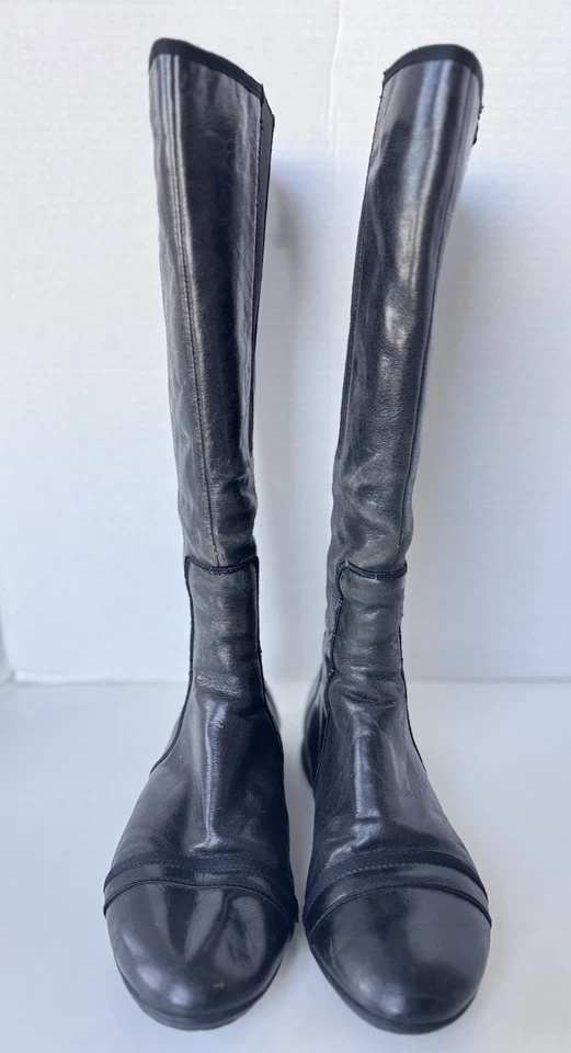 Botas planas ROCKPORT Adiprene by Adidas altas de cuero negro para moto para mujer talla 7 Foto 3 de 4