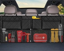 Femuar Car Trunk Organizer, Large Capacity Backseat Trunk Organizer (42"*18"), C