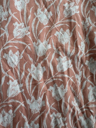 Garnet Hill Damen Pyjamahose Bio Pima Baumwolle Pfirsich Blumen Größe M - Bild 8 von 9