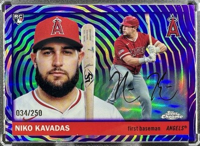 2025 Topps Chrome Platinum Niko Kavadas RC Vibrations Refractor #/250 Angels