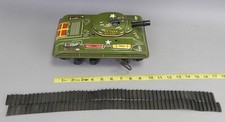 CLEAN Vintage 1960's MARX 10" Wind Up Tin Litho US Army Doughboy Tank