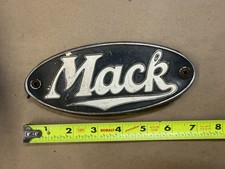 Vintage Mack Truck Radiator Emblem Grille Hood Badge 7x3 Oval Enamel Vintage Mack Truck Radiator Emblem Grille Hood Badge 7x3 Oval Enamel