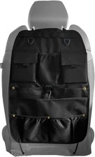 Car Seat Back Organizer with Multiple Storage Pockets, Black Mesh and Fabric, Un
