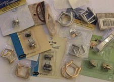 Purse Hardware, Magnetic Snaps, Loops, Square, Curved, Flair Choice