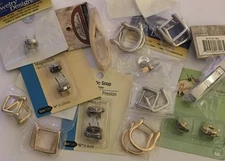 Purse Hardware, Magnetic Snaps, Loops, Square, Curved, Flair Choice