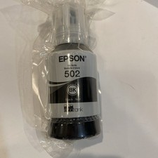 Epson 502 EcoTank black ink bottle exp date 6/2026 Sealed