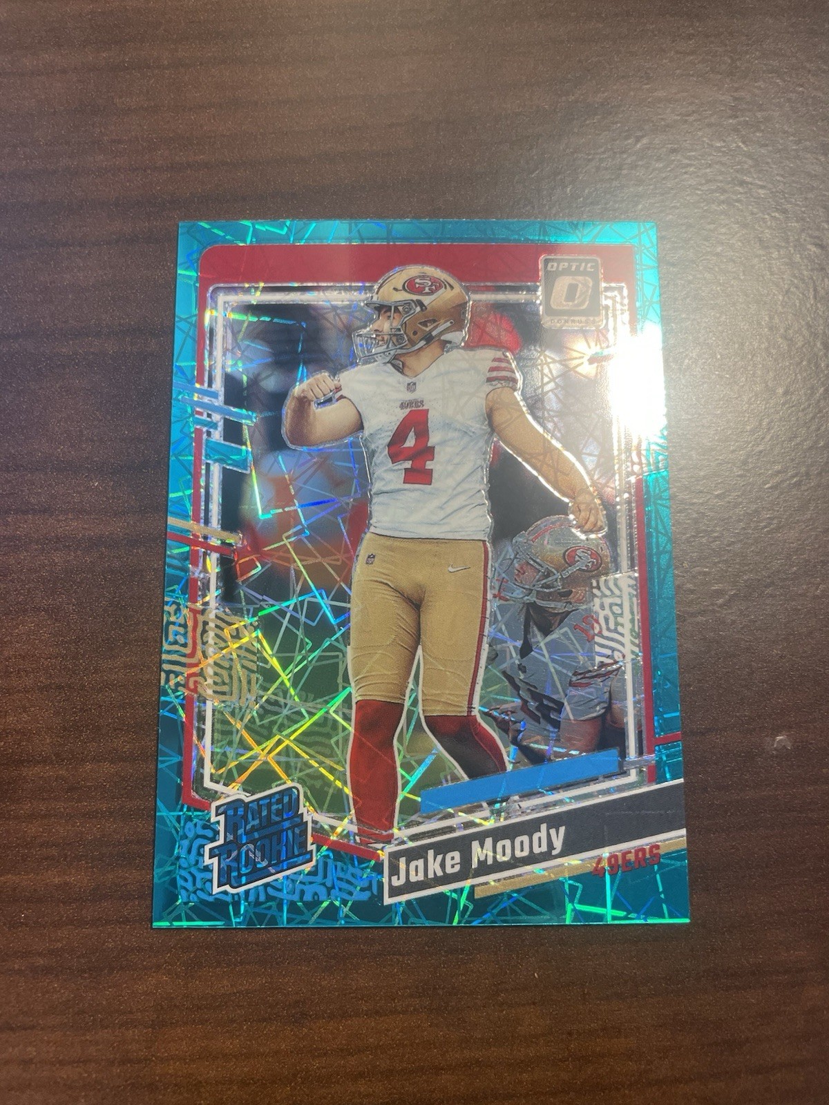 2023 Panini Donruss Optic Rated Rookie Jake Moody #289 Teal Velocity Prizm (RC)