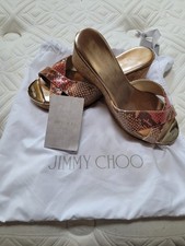 Jimmy Choo Snakeskin Wedge Sandal Brand New comes with Duster Bag