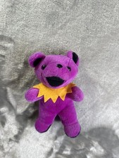 Vintage Grateful Dead Purple Dancing Bear Plush Toy 7 Inch Liquid Blue Bean Bag