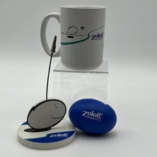 Vintage Zoloft Coffee Mug stress Ball  Pharmaceutical Promo Drug Rep Advertising