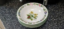 ROYAL WORCESTER HERBS CEREAL BOWLS X 4