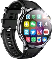 4G Android Smartwatch with NFC, GPS, HR Monitor, 1.95" HD Camera, SIM& WiFi Call