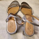 Jewel Badgley Mischka Size 9.5 Sparkly Silver Shoes With Crystal Straps  — photo 3
