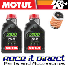 Oil and Filter for Yamaha XT350 (55V,3YT) 1985-2001 MOTUL 5100 & K&N