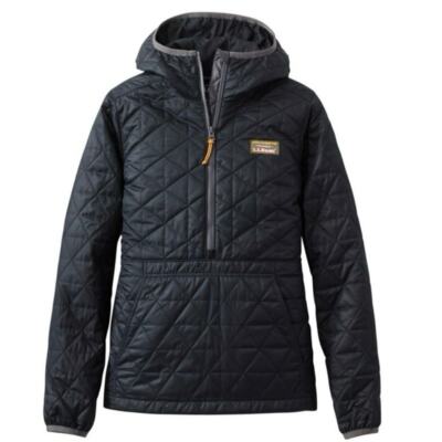 L.L.Bean Black 1/2 Zip Insulated Hooded Pullover Quilted L.L.Bean Black 1/2 Zip Insulated Hooded Pullover Quilted
