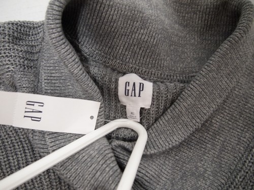 Maglione uomo Gap XL grigio pullover collo sciallato 100% cotone nuovo con etichetta - Foto 3 di 5