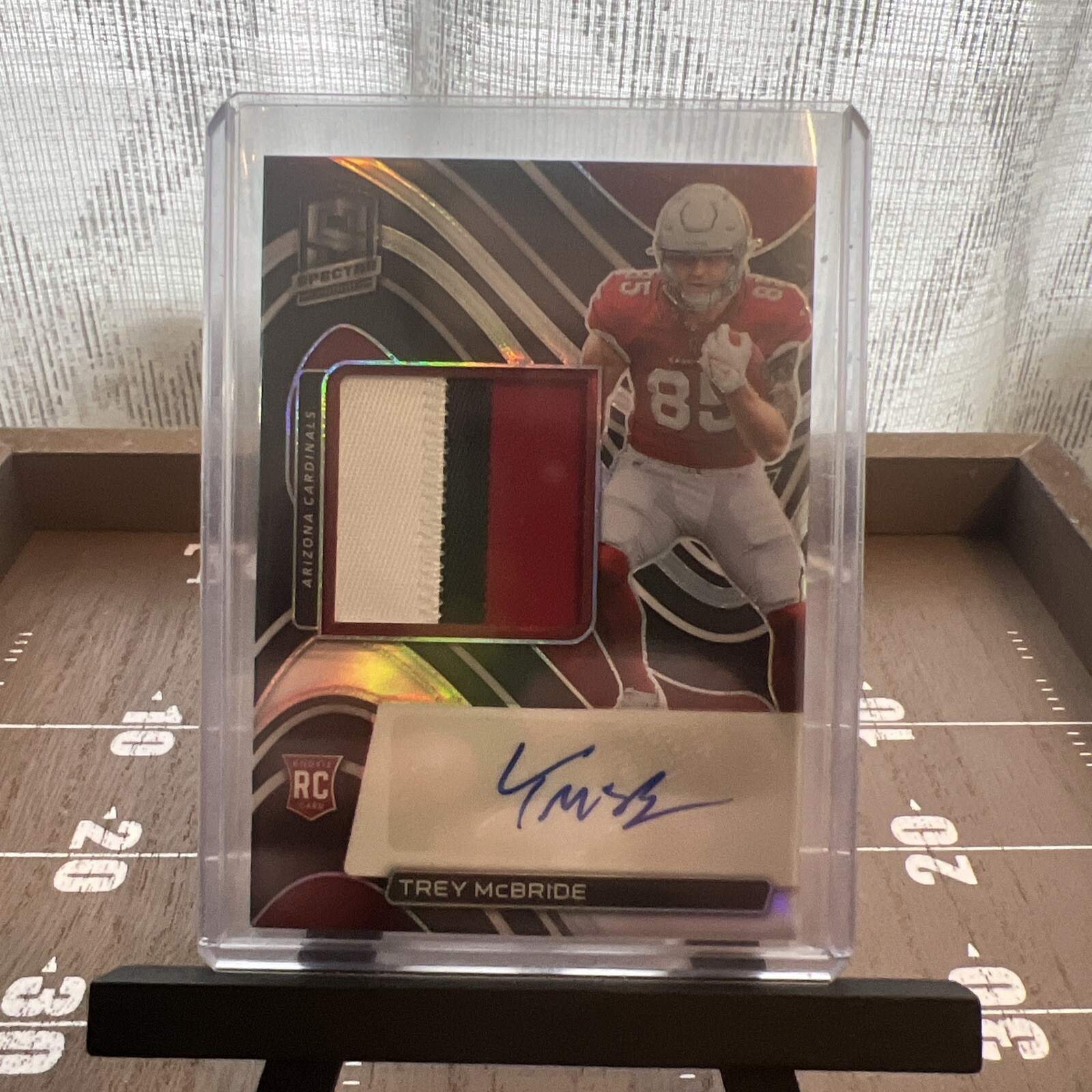 2022 Spectra Trey McBride RPA /125 Rookie Tri -Color Patch AUTO