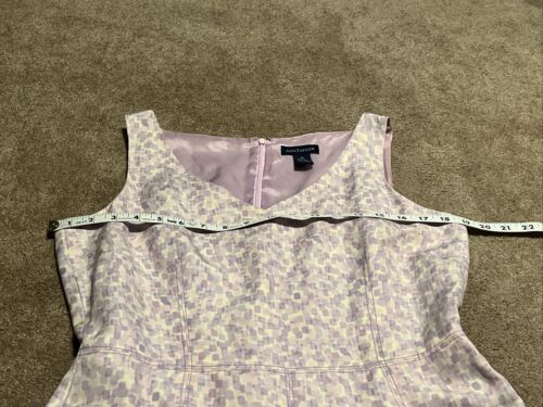 Ann Taylor Gr. 10 ärmelloses Kleid lila Seide Leinenmischung - Bild 2 von 6