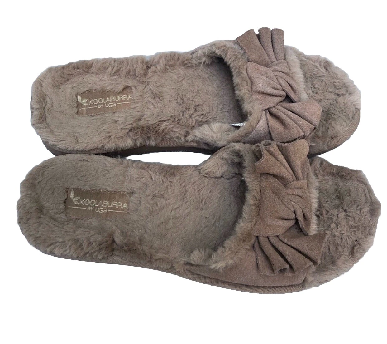 Sandali con fiocco Koolaburra By Ugg in pelliccia. Taglia 8.