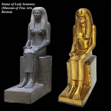 Magnificent Bronze Pharaonic Statue: Captivating Ancient Egyptian Lady Sennuwy