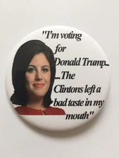 2016 Republican National Convention Monica Lewinsky Donald Trump Button Clinton