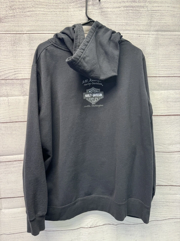 HARLEY DAVIDSON WOMEN'S Mount Rainer PULLOVER ZIP UP HOODIE SZ 1X Black - Image 2 of 4