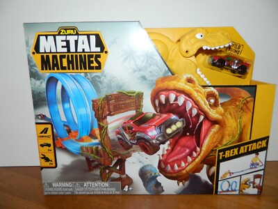 Dinosaur Hot Wheels Metal Machines Track T-REX ATTACK Zuru Metal