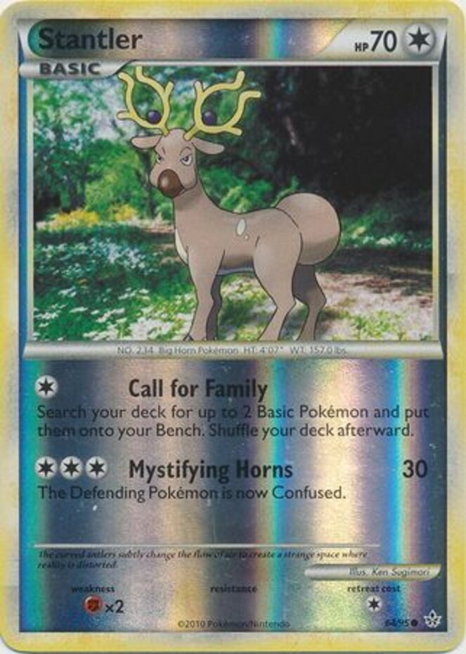 Stantler - 64/95 - Common - Reverse Holo LP, English Pokemon Unleashed