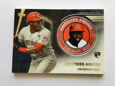 #ad 2020 Topps COMMEMORATIVE PLAYER MEDALLION COIN #TPM AA Aristides Aquino Reds $7.20