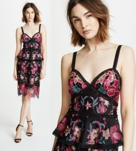 marchesa notte embroidered cocktail dress