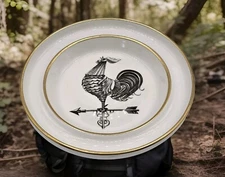 Rooster Weathervane Dish Ashtray Lamberton Scammell Signed by Alvin Handmacher