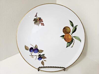 ROYAL WORCESTER EVESHAM GOLD ROUND CAKE PLATE/ SERVING PLATE 9 1/4'' COUPE