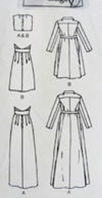 Patron De Couture Vogue 1967 B32 - Manteau Et Robe De Soirée Fabiani, Pièces Non Découpées