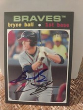 Bryce Ball Autographed 2020 Topps Heritage Minors Signed Card #98 Braves 