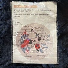 Cross Stitch Kit Embroidery Birds  Flowers NEW